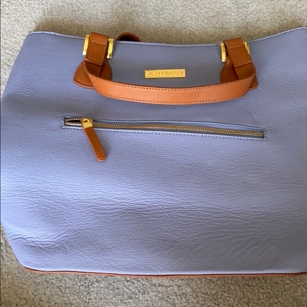 Joy and Iman large light blue purse